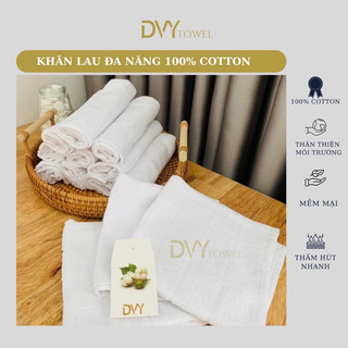 (0,5kg) Khăn Lau Đa Năng 100% Cotton Mềm Mại, Thấm Hút Tốt