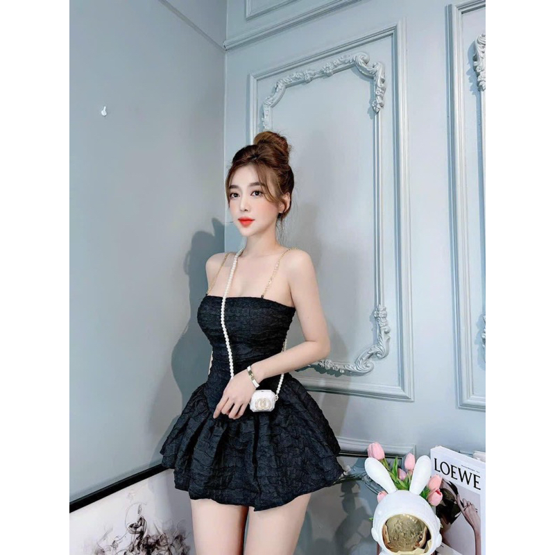 Váy xích hai dây gấm