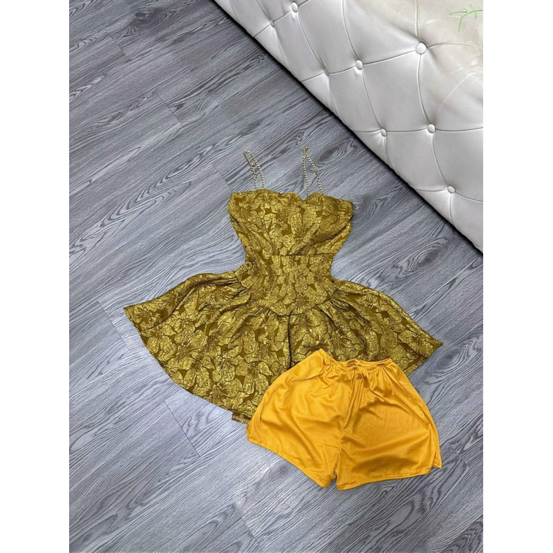 Váy xích hai dây gấm