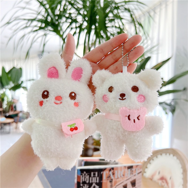 Móc khoá Gấu Thỏ Trắng
