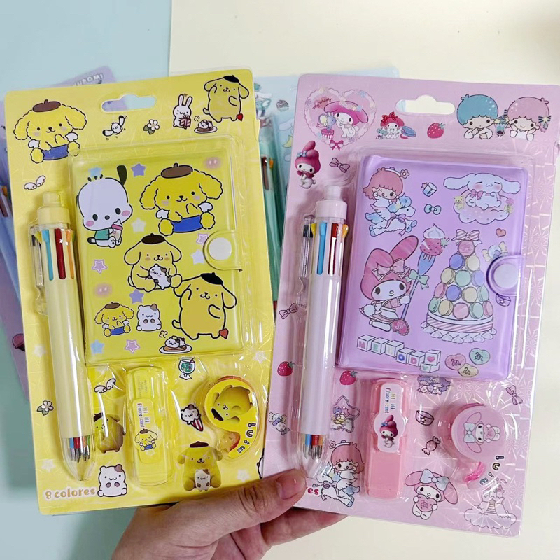 Set 4 món dụng cụ học tập Kuromi cho bé