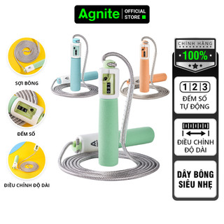Dây nhảy tập thể dục Đếm số tự động Agnite chính hãng, Lõi nhựa PVC cao cấp, Dài 2m - F4103