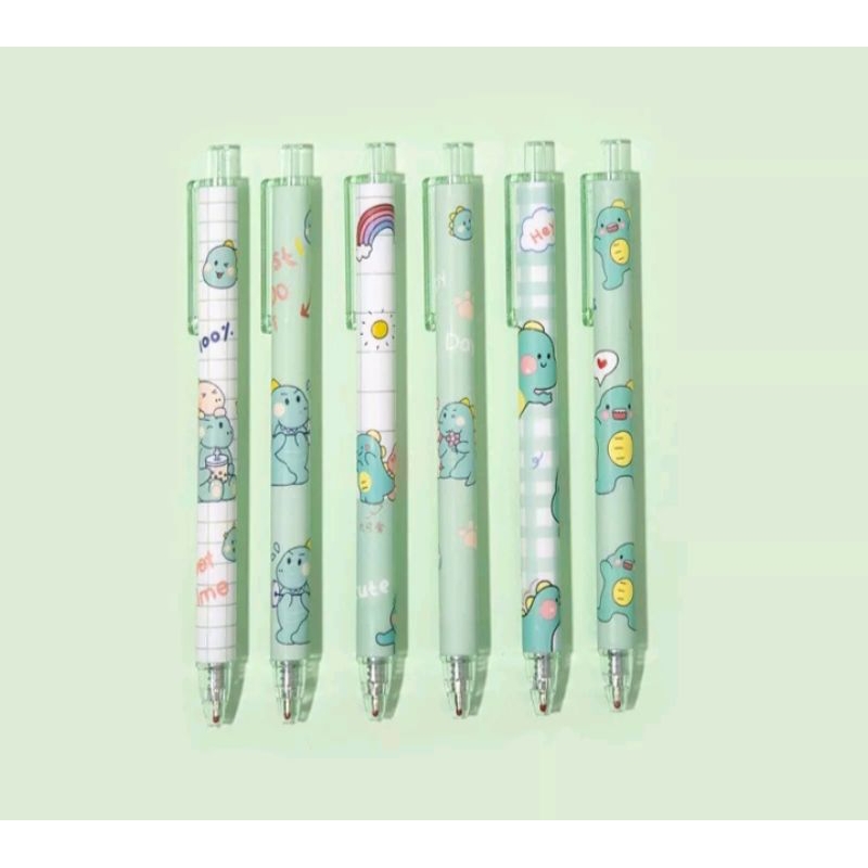 SET 2 BÚT - gel đen hoạ tiết trang trí dễ thương.Tặng sticker + được chọn màu.