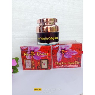 Kem nhụy hoa ghệ tây dưỡng trắng da chống nắng 25g