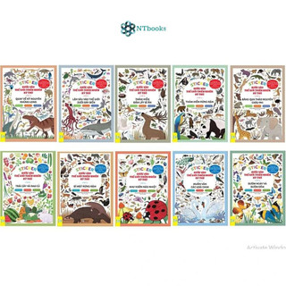 Trọn bộ 10 cuốn sách sticker bước vào thế giới thiên nhiên kỳ thú tập 1+2