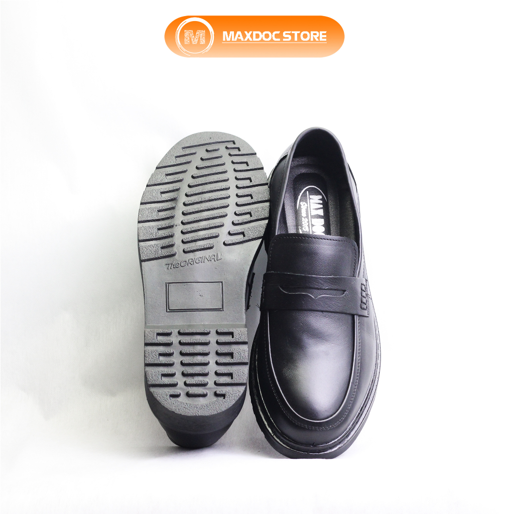 Giày Lười  ALL BLACK L83 Da Bò