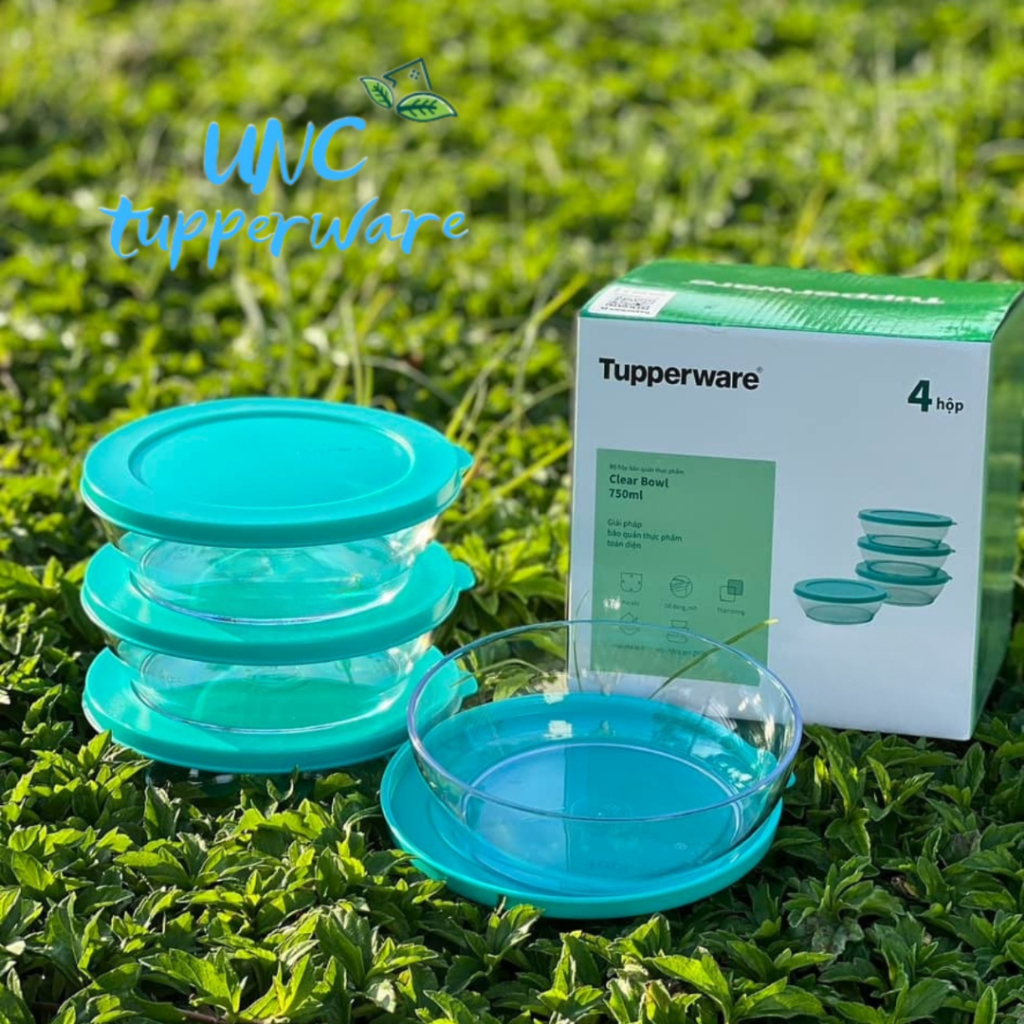 Bộ hộp Bảo quản thực phẩm Tupperware Clear Bowl 750ml (4)