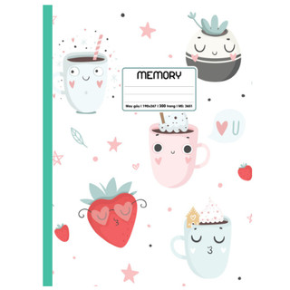 (Lốc 5 quyển) Sổ may gáy Memory Hải Tiến B5 (200, 300 trang)