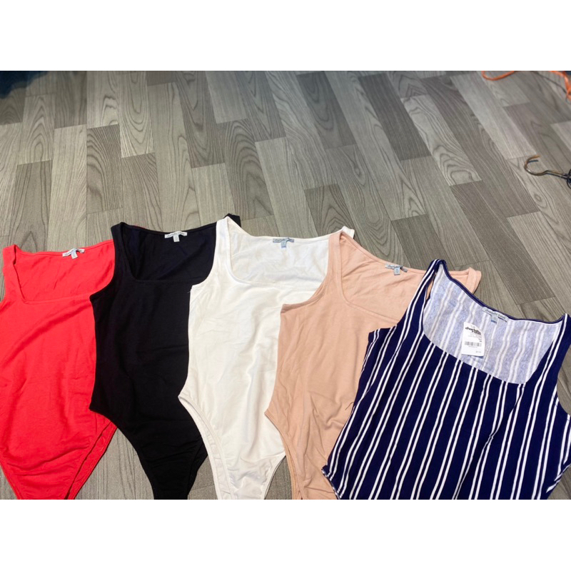 Bodysuit ba lỗ cổ vuông chất cotton xuất xịn