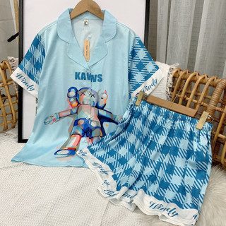 Bộ Pyjama quần đùi mát mẻ, thoải mái lụa Latin in 3D cao cấp - Đồ bộ cao cấp Châu Sa