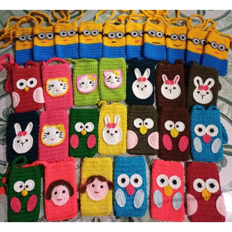 Túi điện thoại bằng len