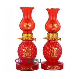  Đèn thờ dùng pin kiểu đèn dầu hình trái thơm cao 21cm – DAUTHOM | Đức Hiếu Shop 