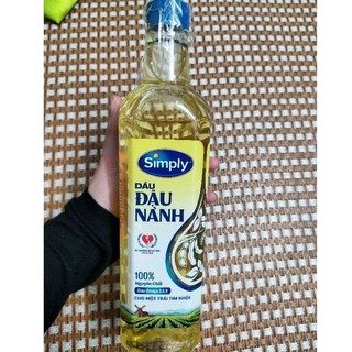 Dầu ăn simply đậu nành 1l date 2025/ dầu đậu nành tường an 100% nguyên chất 1l date 2025
