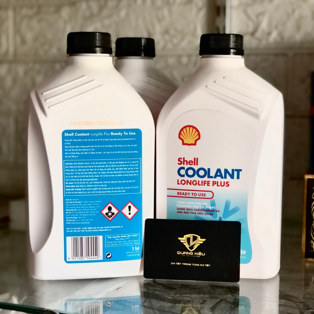 Nước làm mát động cơ màu đỏ chính hãng Shell COOLANT cho xe Vinfast Fadil và các dòng xe khác