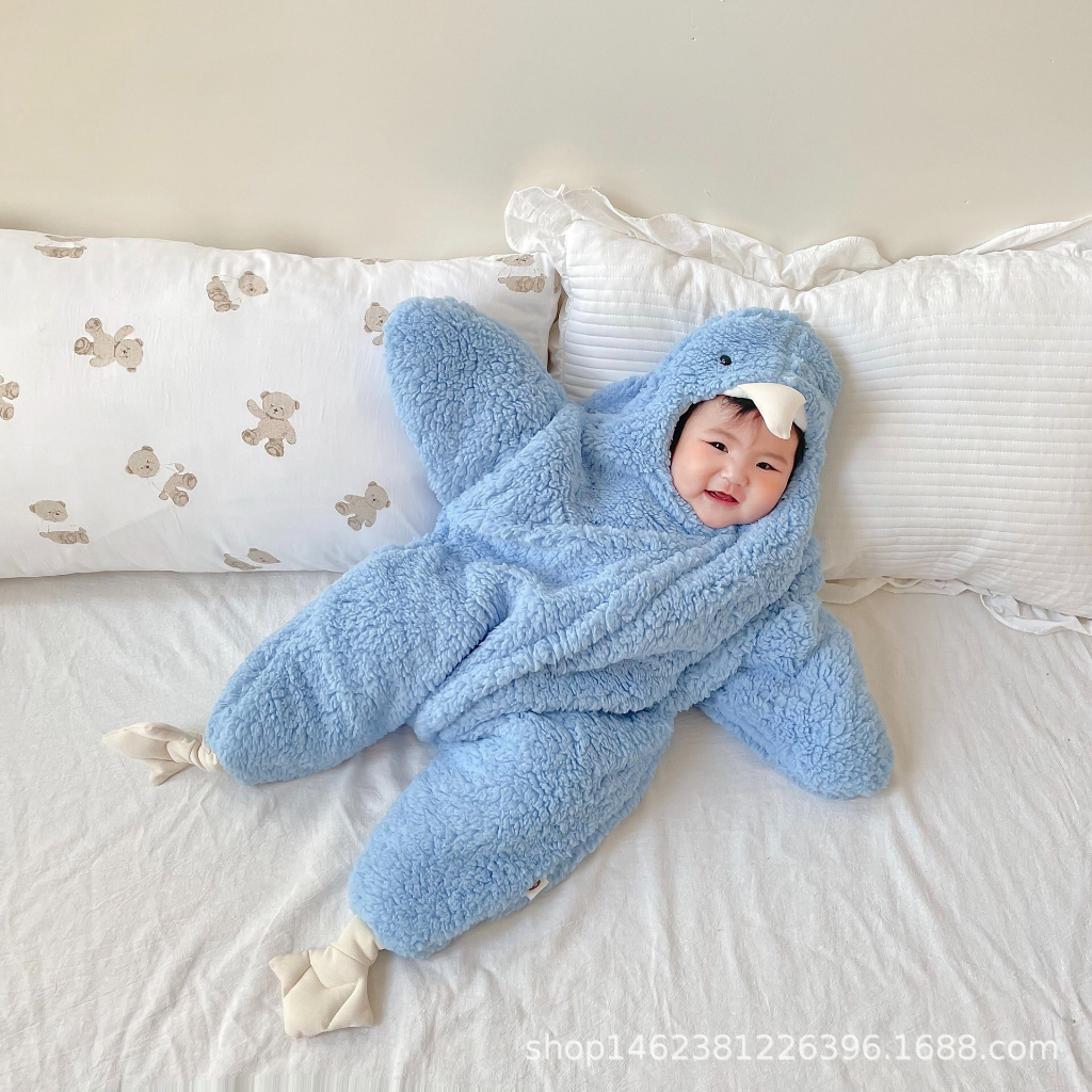 Body Ủ Ấm Hình Chim Cánh Cụt Ngộ Nghĩnh Đáng Yêu- Vịt trắng Cho Bé 3 - 12kg