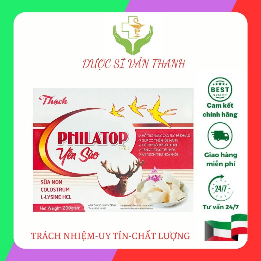 Thạch PHILATOP YẾN SÀO hỗ trợ bồi bổ sức khỏe tăng đề kháng