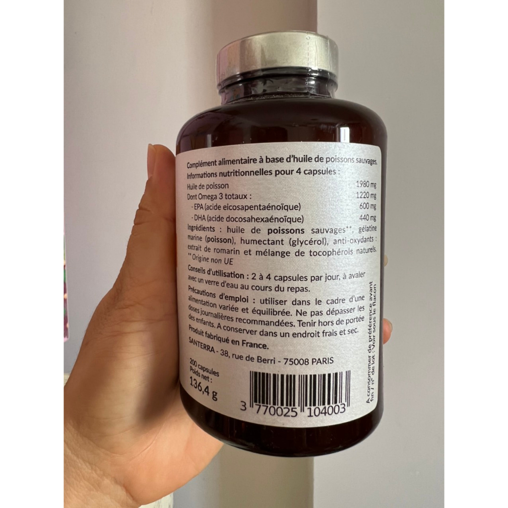 Viên Uống Dầu Cá Omega 3 Premium SANTERRA Pháp