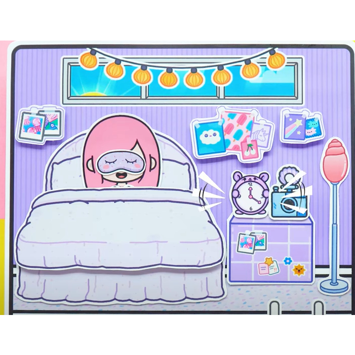 Wednesday búp bê giấy  Beak Street Building In Quiet Book