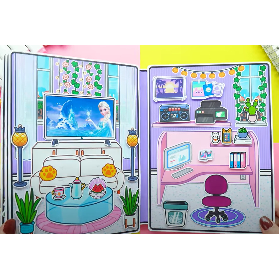 Wednesday búp bê giấy  Beak Street Building In Quiet Book