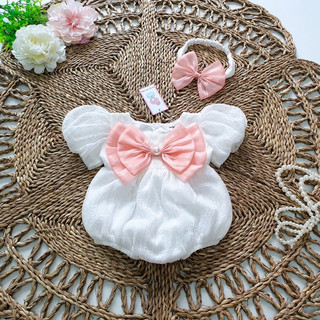  BODY REN NHẬT SIÊU MỀM PHỐI NƠ KÉP ĐÍNH NGỌC MINBOUTIQUE. ĐỒ ĐẦY THÁNG QUÀ TẶNG CHỤP HÌNH BÉ GÁI