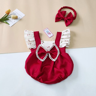  BODY NƠ ĐỎ SIÊU XINH PHỐI VIỀN REN ĐẸP XUẤT SẮC. ĐỒ ĐẦY THÁNG, THÔI NÔI, QUÀ TẶNG, CHỤP HÌNH CHO BÉ GÁI