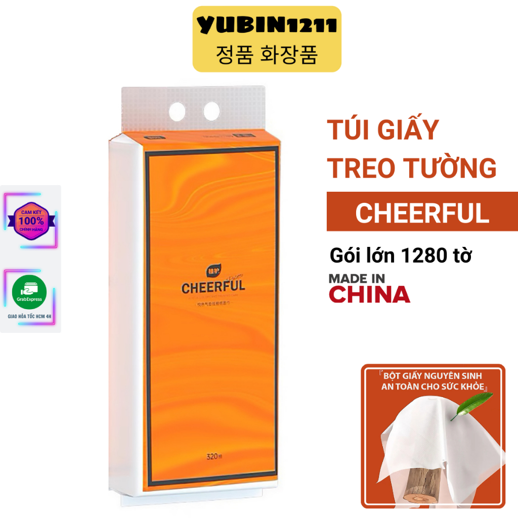 Túi Giấy Treo Tường Tiện Lợi CHEERFUL 1280 Tờ Nội địa Trung Cao Cấp