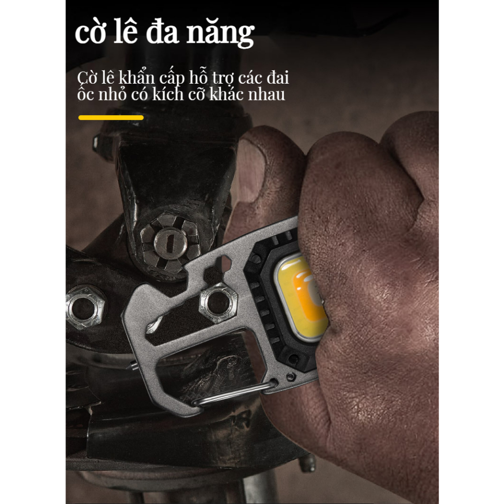 Đèn Cob Mini Làm Việc Với Móc Khóa Nam Châm Để Mở Bia Đèn Pin Cảnh Báo Khẩn Cấp Ngoài Trời