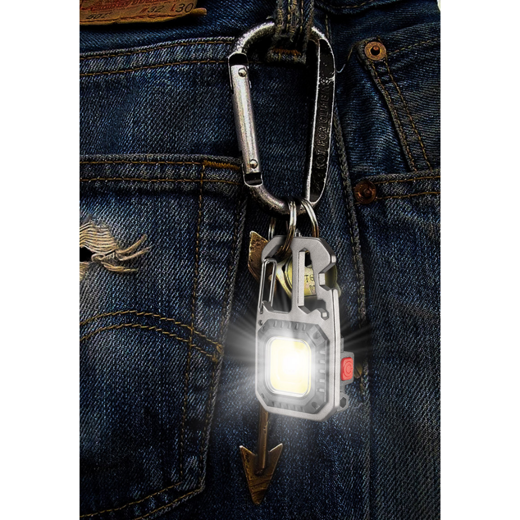 Đèn Cob Mini Làm Việc Với Móc Khóa Nam Châm Để Mở Bia Đèn Pin Cảnh Báo Khẩn Cấp Ngoài Trời