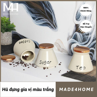 Hũ gốm có nắp hít đựng gia vị nhà bếp Made4Home