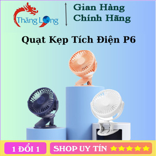 Quạt kẹp bàn tích điện p6 - quạt mini để bàn xoay 360 độ tiện lợi quạt mini để bàn sạc tích điện quạt tích điện kẹp bàn