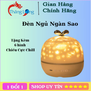 Đèn ngủ chiếu sao 3d với 6 chế độ hoa văn, xoay tự động 360 độ - cổng sạc usb