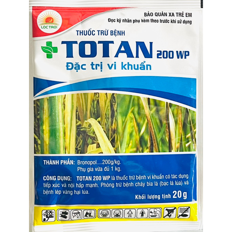 Totan 200WP - vi khuẩn trên lúa.