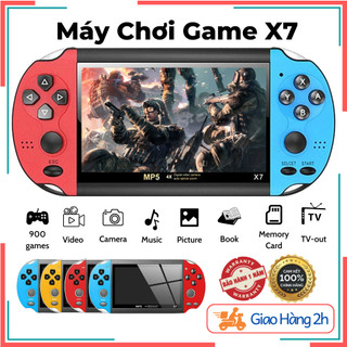 Máy chơi game cầm tay x7 - có 900 game - hỗ trợ chơi game, nghe nhạc, xem phim, đọc sách, tải game - màn hình 4.3 inch