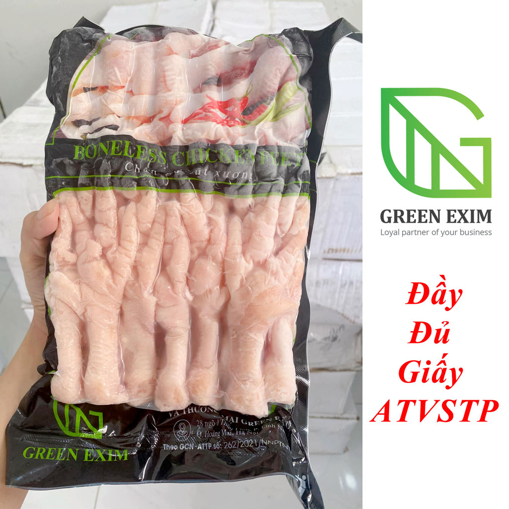 Chân gà rút xương GreenMeat 1kg (net đủ) dai giòn sừn sựt - Ship hỏa tốc 1h