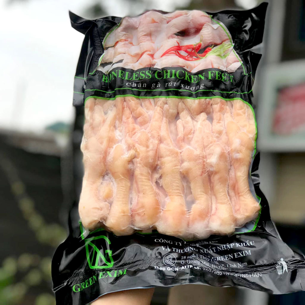 Chân gà rút xương GreenMeat 1kg (net đủ) dai giòn sừn sựt - Ship hỏa tốc 1h