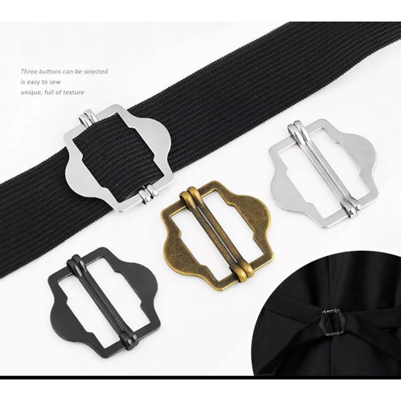 Khoen tăng giảm thời trang mới bằng kim loại cho áo nam gile, áo vest 20mm