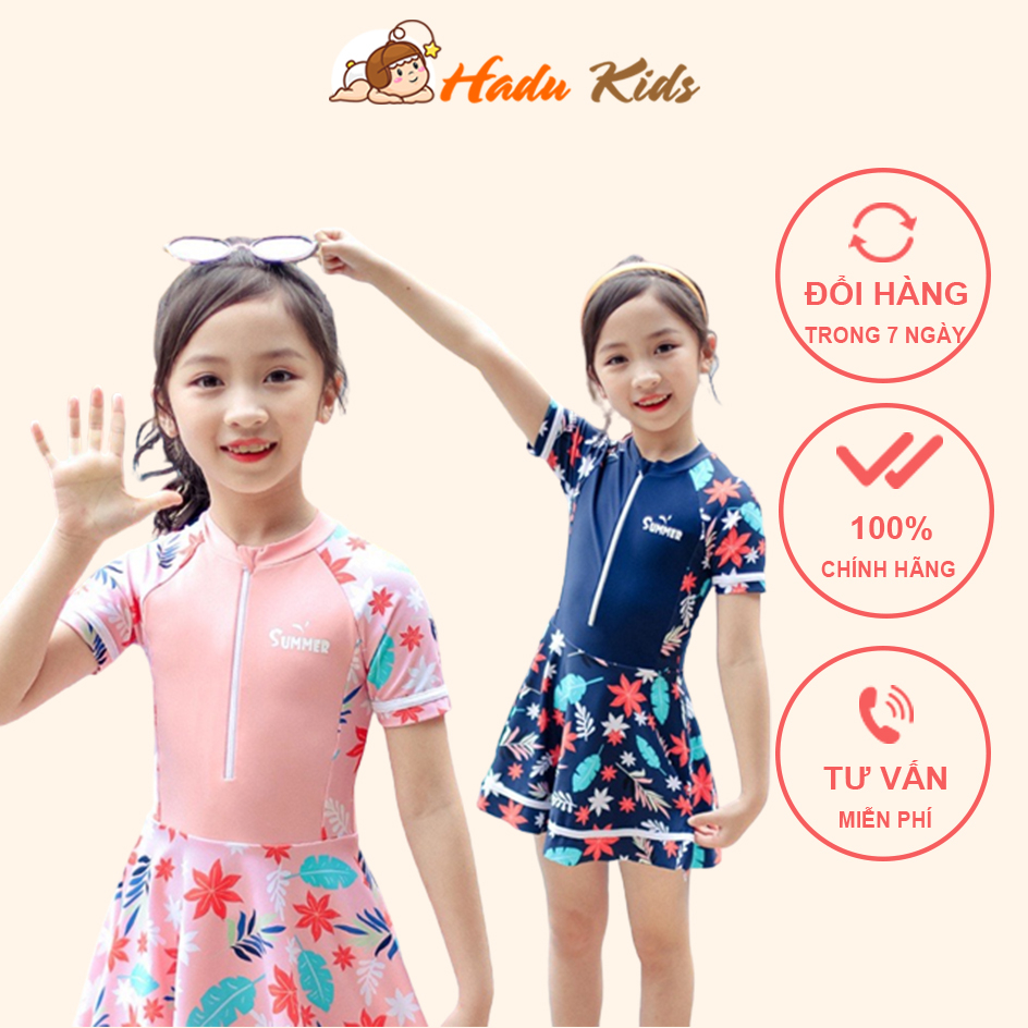 Áo tắm bé gái liền váy size đại 10-46kg Hàng Đẹp đồ bơi trẻ em đi biển cao cấp Hadukids