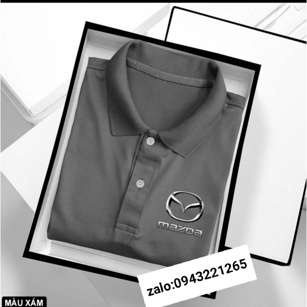 Áo POLO XE HƠI MAZDA  Cao cấp cotton thấm hút mồ hôi - nam nữ cao cấp, vải xịn, màu đẹp độc quyền