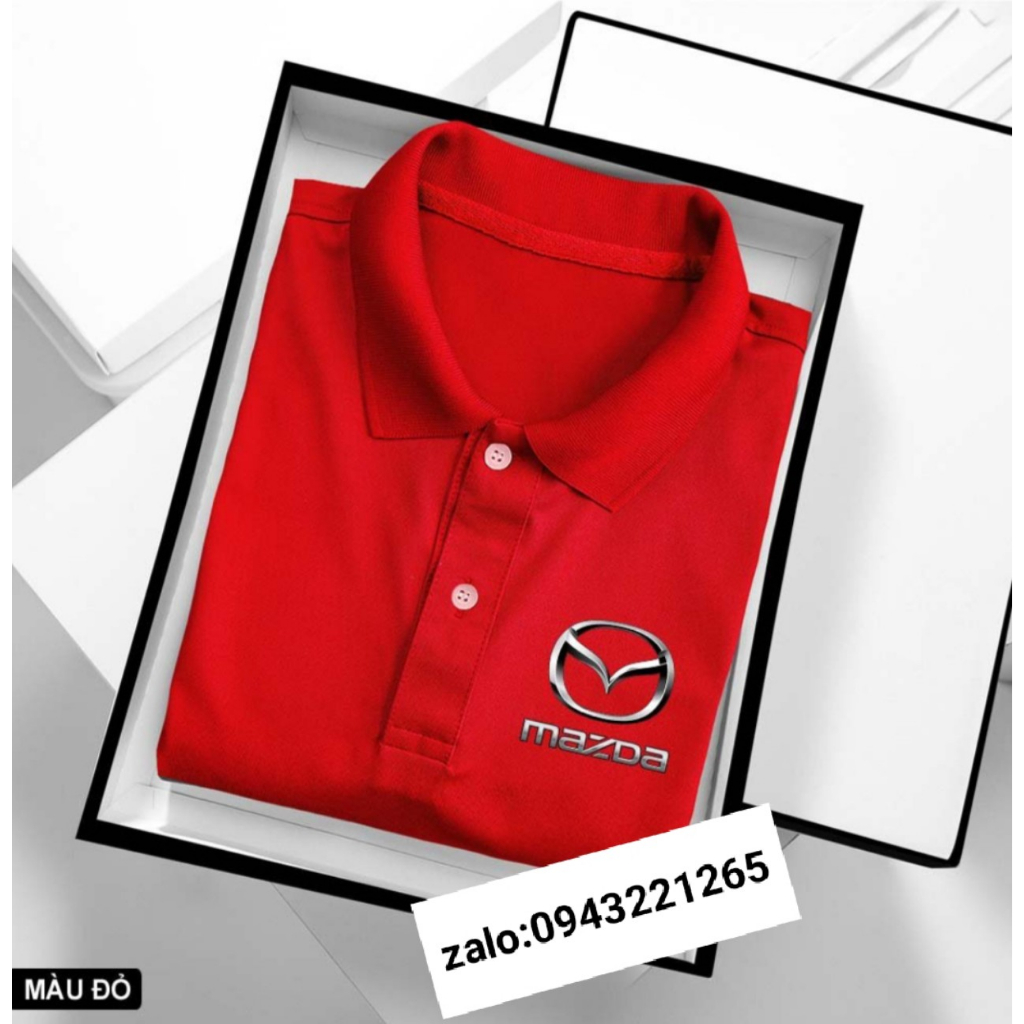 Áo POLO XE HƠI MAZDA  Cao cấp cotton thấm hút mồ hôi - nam nữ cao cấp, vải xịn, màu đẹp độc quyền