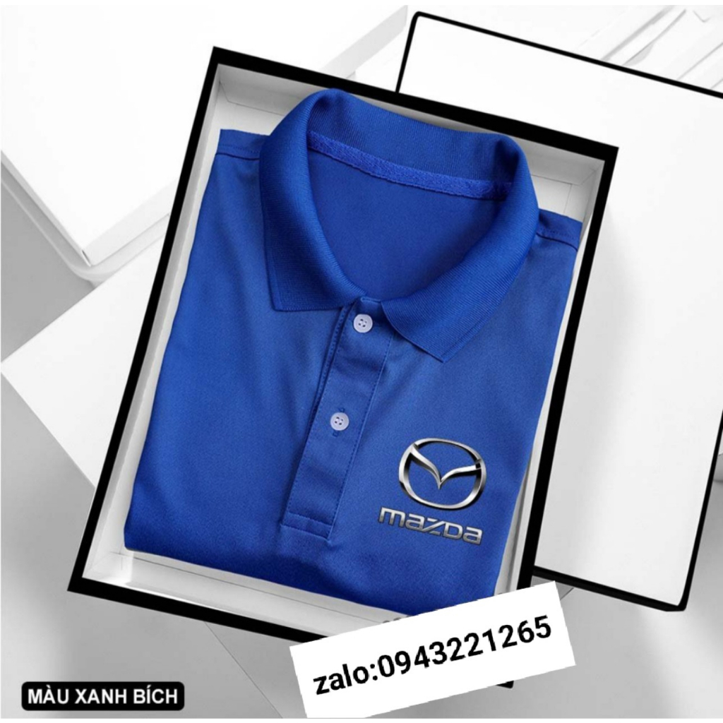 Áo POLO XE HƠI MAZDA  Cao cấp cotton thấm hút mồ hôi - nam nữ cao cấp, vải xịn, màu đẹp độc quyền