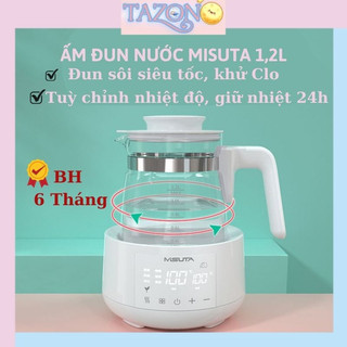 Máy đun nước pha sữa misuta 1,2l có điều chỉnh và giữ nhiệt 24h, máy hâm nước thông minh, ấm đun nước đa năng