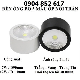 💥Giá Sỉ RẺ💥 Đèn Ống Bơ 7w 12w Nguồn TENDA Đèn Ốp Trần Nổi Trang Trí Phòng Khách,Phòng Ngủ