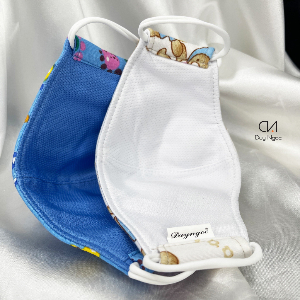 (SALE) Khẩu Trang Vải Trẻ Em Bi To truyền thống DUY NGỌC - dành cho bé 1- 3 tuổi, chất vải kaki cotton  (2791)