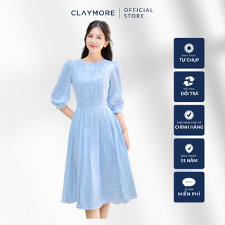 Váy Đầm Xếp Ly Họa Tiết CLAYMORE Mã CDA2S3F04721