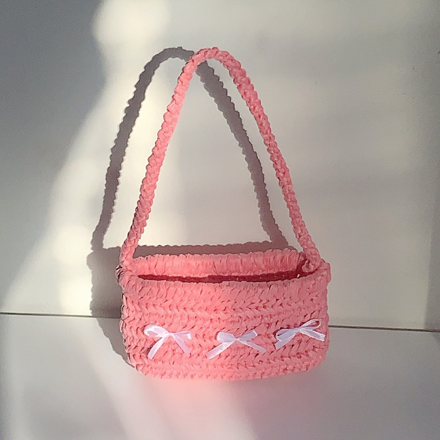 Túi đính nơ đeo vai sợi cotton GND thời trang nữ