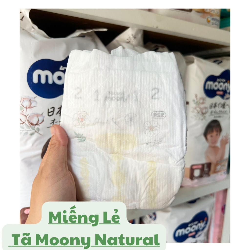 Tả bỉm dán quần Moony Natural đủ size NB62/S58/M46/L38/L36/XL32 cho bé