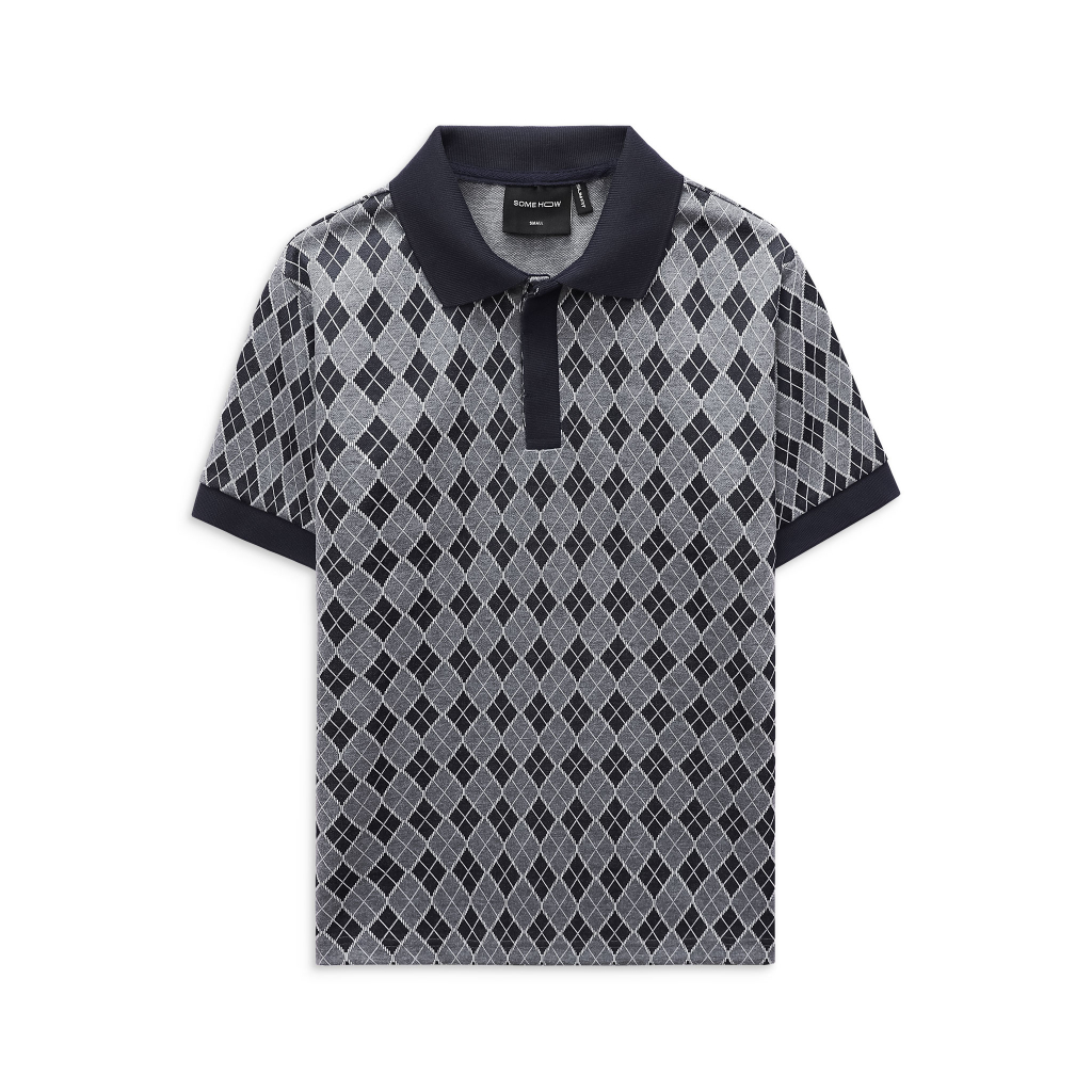 Áo Polo Nam Mature Standard Check, Chất Vải Cotton Dệt Blend Thoải Mái, PL0065, SOMEHOW