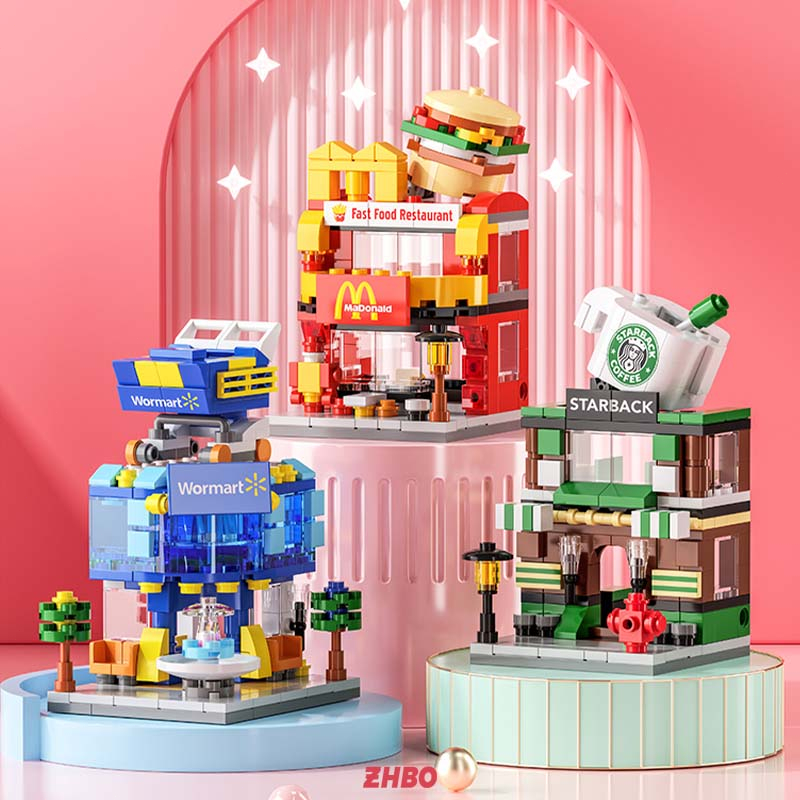 Bộ đồ chơi lắp ráp Starbucks Việt Nam Mô hình Sáng tạo Đồ chơi giáo dục