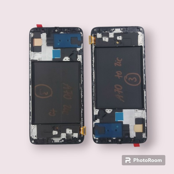 Màn Hình Samsung Galaxy A70 2019 / SM-A705F - Màn Hình Nguyên Bộ OLED 2 IC Liền Khung Xương, Phôi To Như Zin, Màu Đen