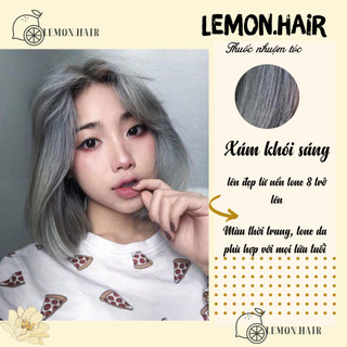thuốc nhuộm tóc xám khói sáng+tặng kèm trợ dưỡng - lemon.hair